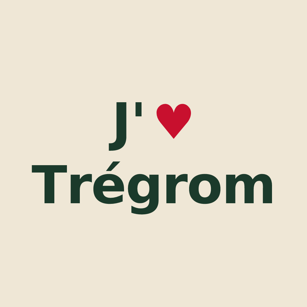Tote bag personnalisé Trégrom — design J'aime Trégrom