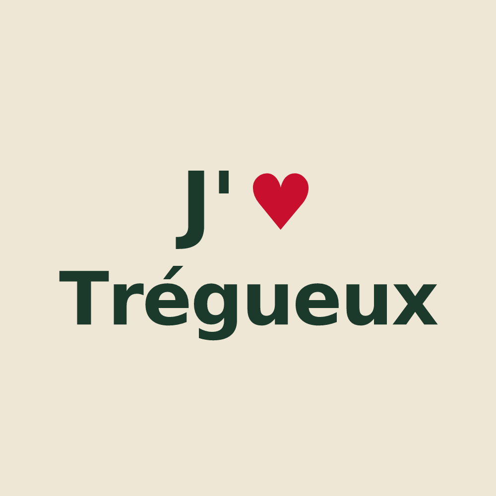 Tote bag personnalisé Trégueux — design J'aime Trégueux