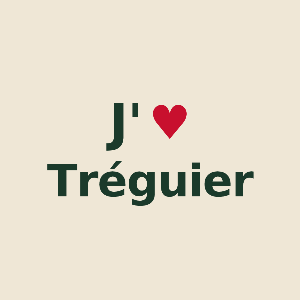 Tote bag personnalisé Tréguier — design J'aime Tréguier