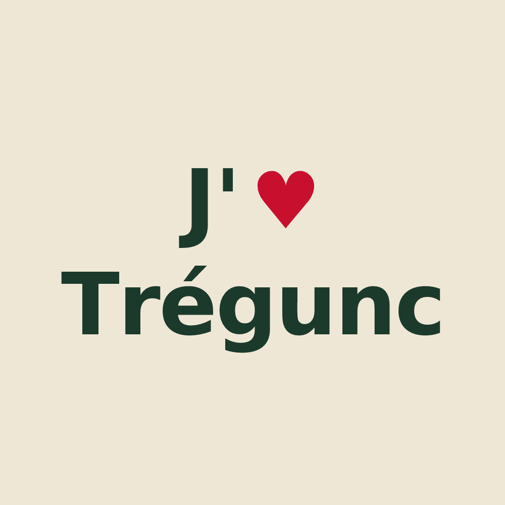 Tote bag personnalisé Trégunc — design J'aime Trégunc