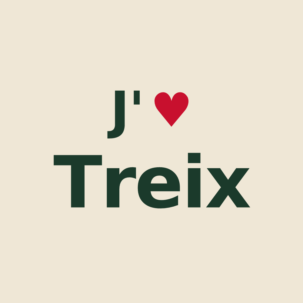 Tote bag personnalisé Treix — design J'aime Treix