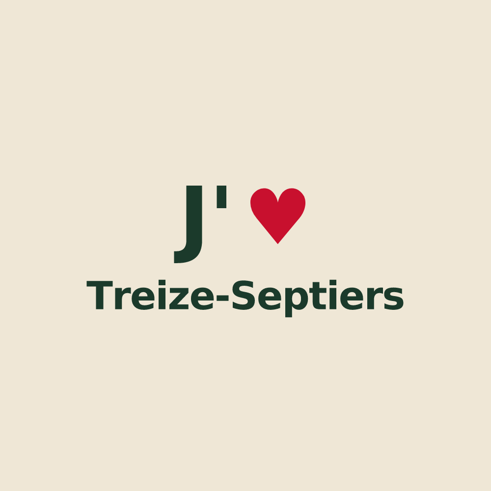 Tote bag personnalisé Treize-Septiers — design J'aime Treize-Septiers