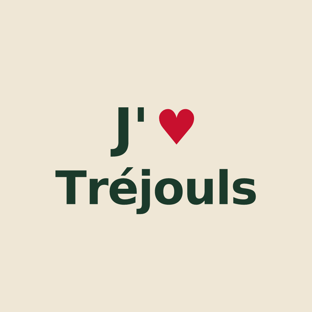 Tote bag personnalisé Tréjouls — design J'aime Tréjouls