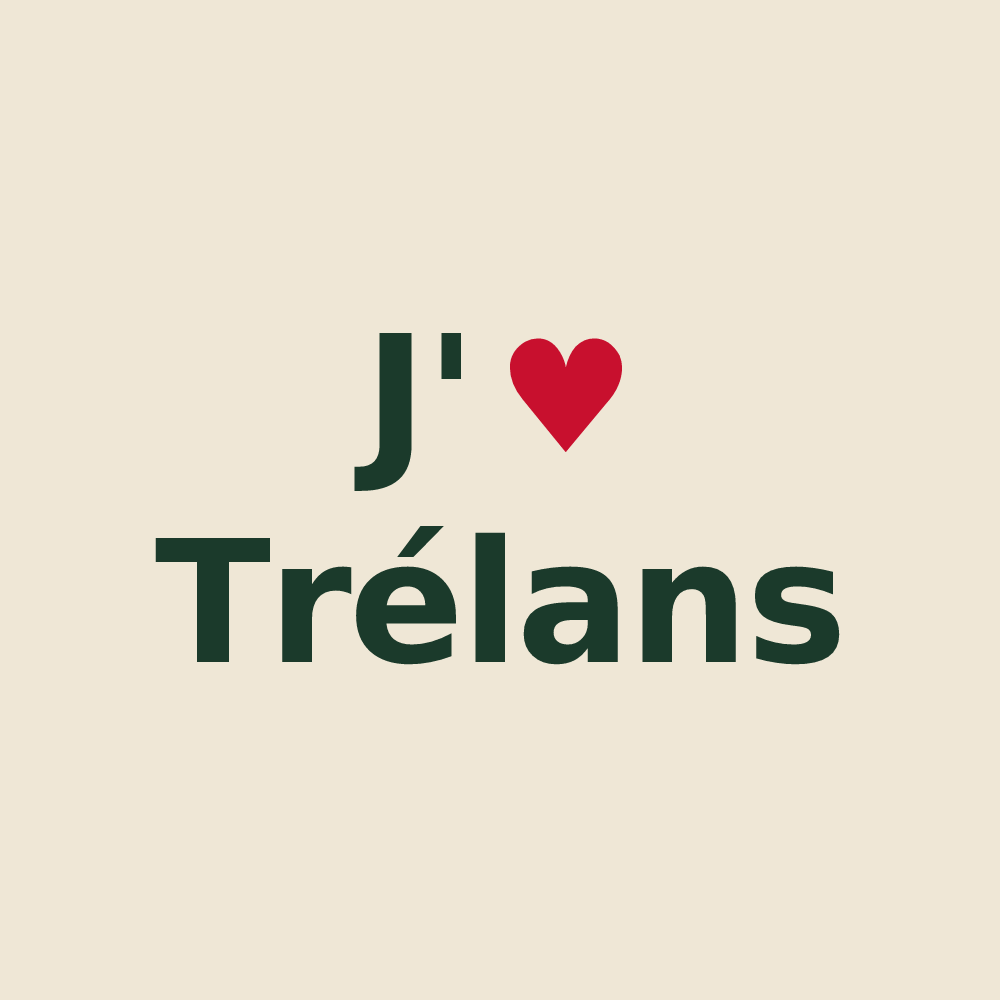 Tote bag personnalisé Trélans — design J'aime Trélans