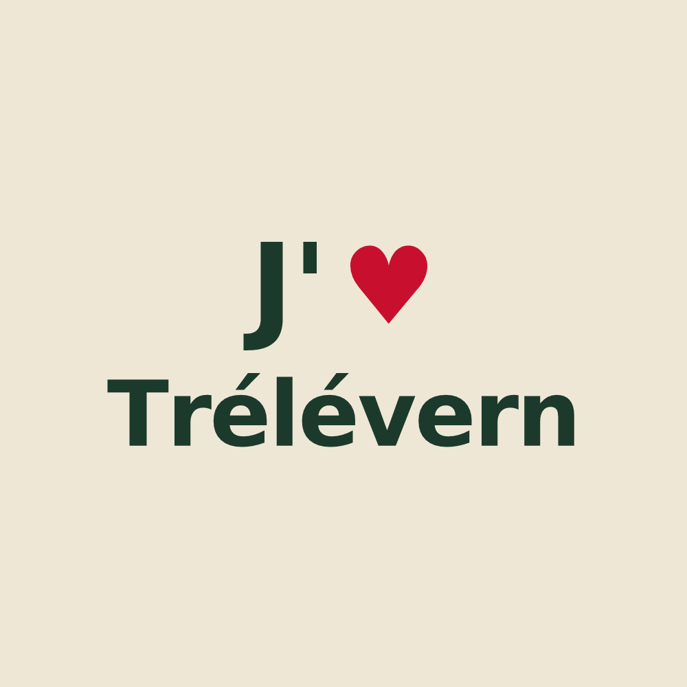 Tote bag personnalisé Trélévern — design J'aime Trélévern