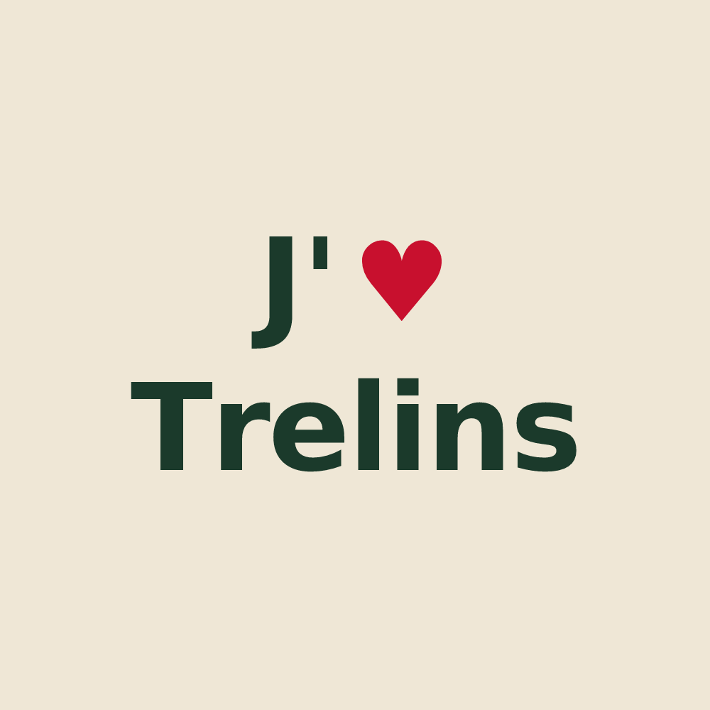 Tote bag personnalisé Trelins — design J'aime Trelins