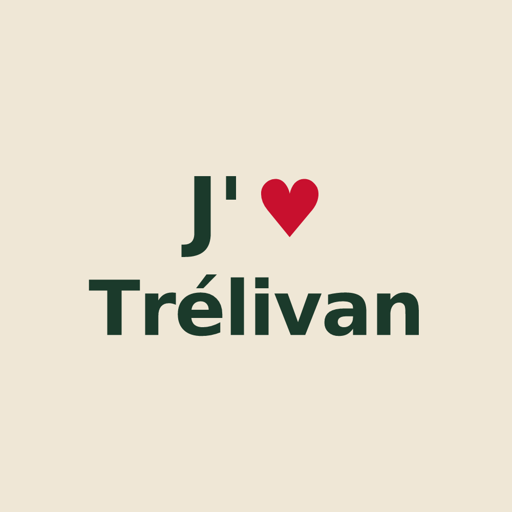 Tote bag personnalisé Trélivan — design J'aime Trélivan