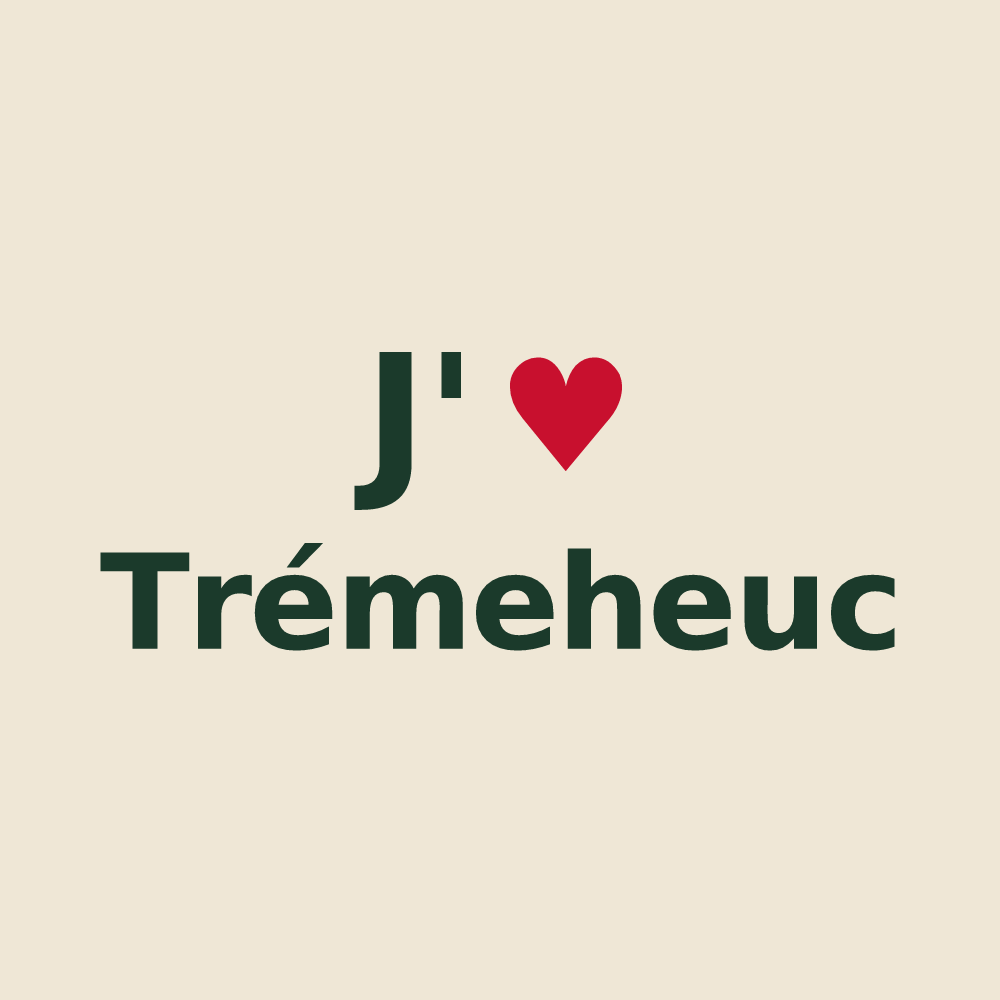 Tote bag personnalisé Trémeheuc — design J'aime Trémeheuc