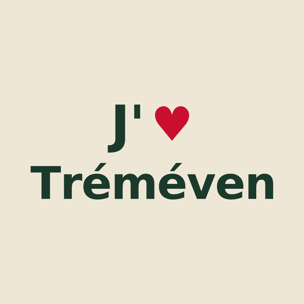 Tote bag personnalisé Tréméven — design J'aime Tréméven