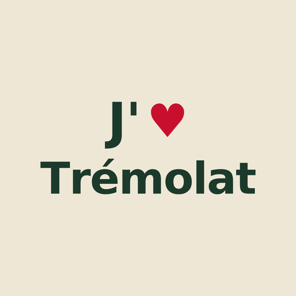 Tote bag personnalisé Trémolat — design J'aime Trémolat