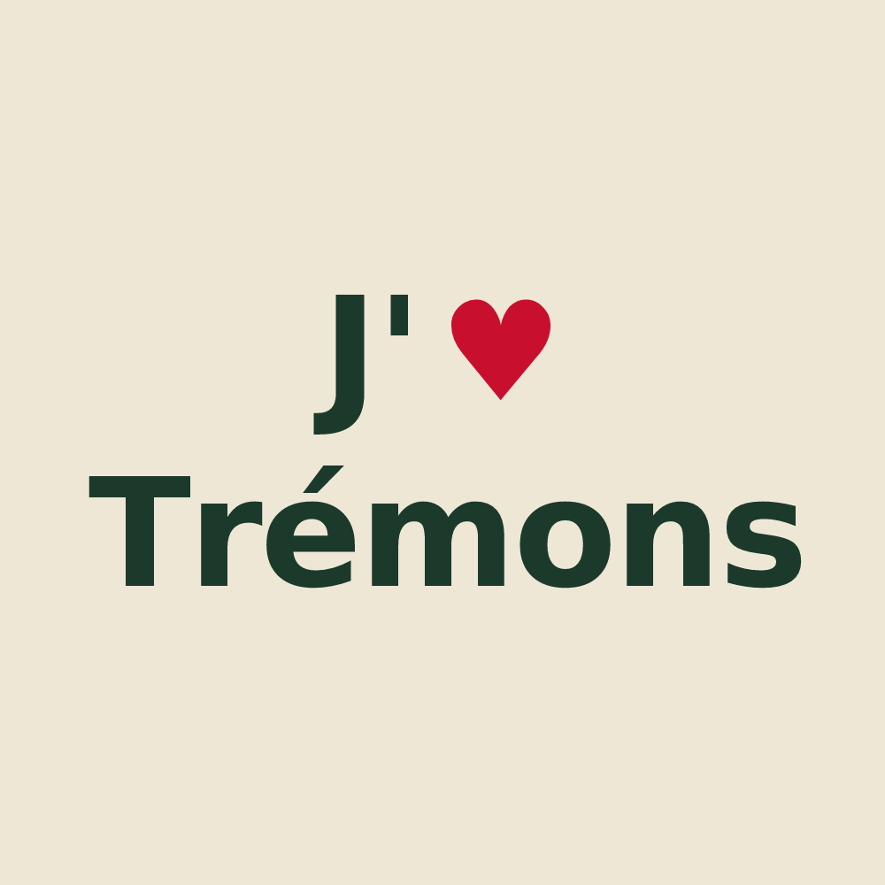 Tote bag personnalisé Trémons — design J'aime Trémons
