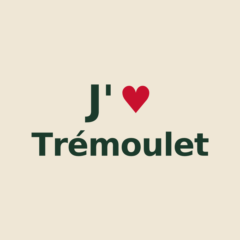 Tote bag personnalisé Trémoulet — design J'aime Trémoulet