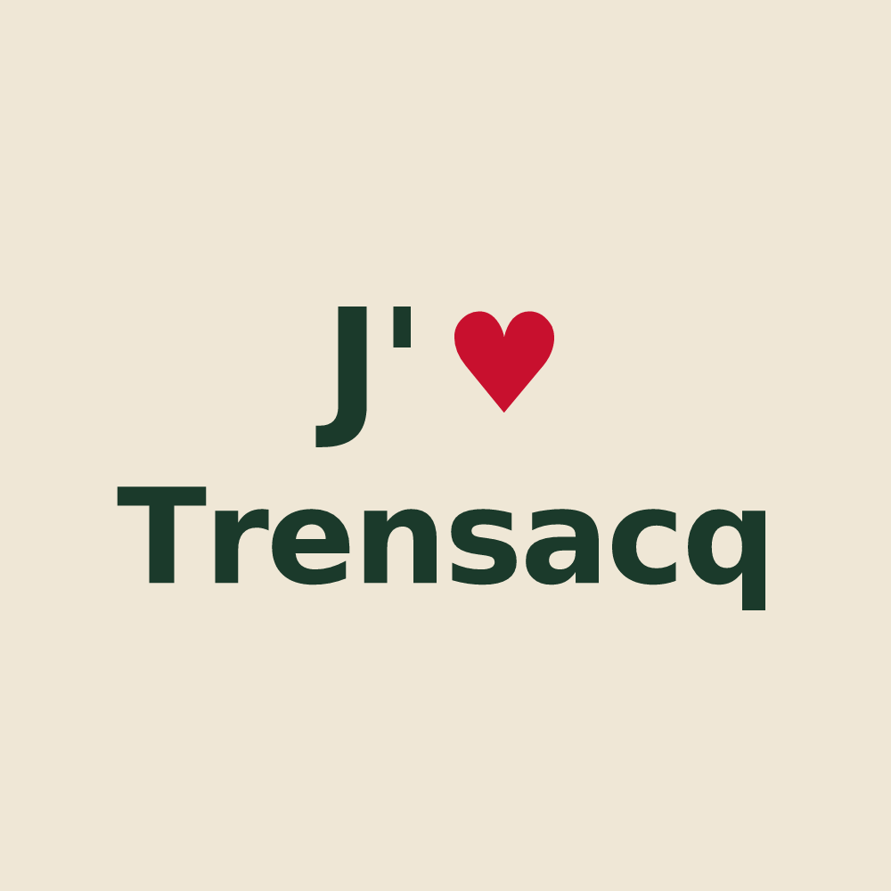Tote bag personnalisé Trensacq — design J'aime Trensacq