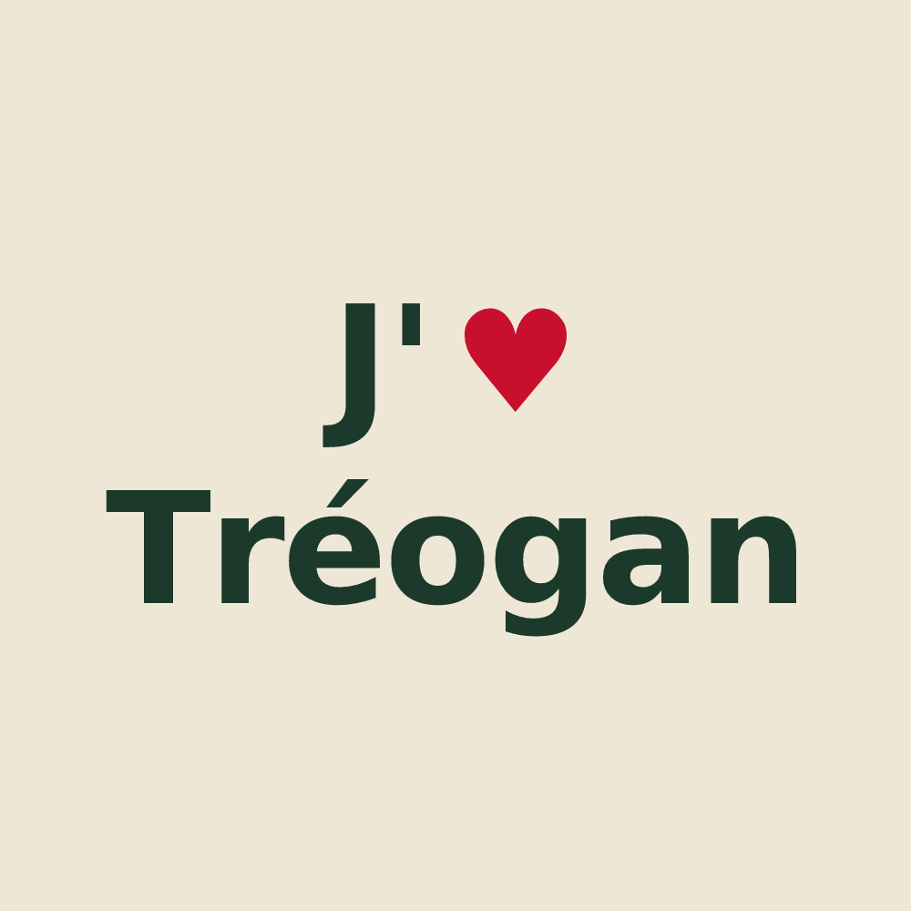 Tote bag personnalisé Tréogan — design J'aime Tréogan