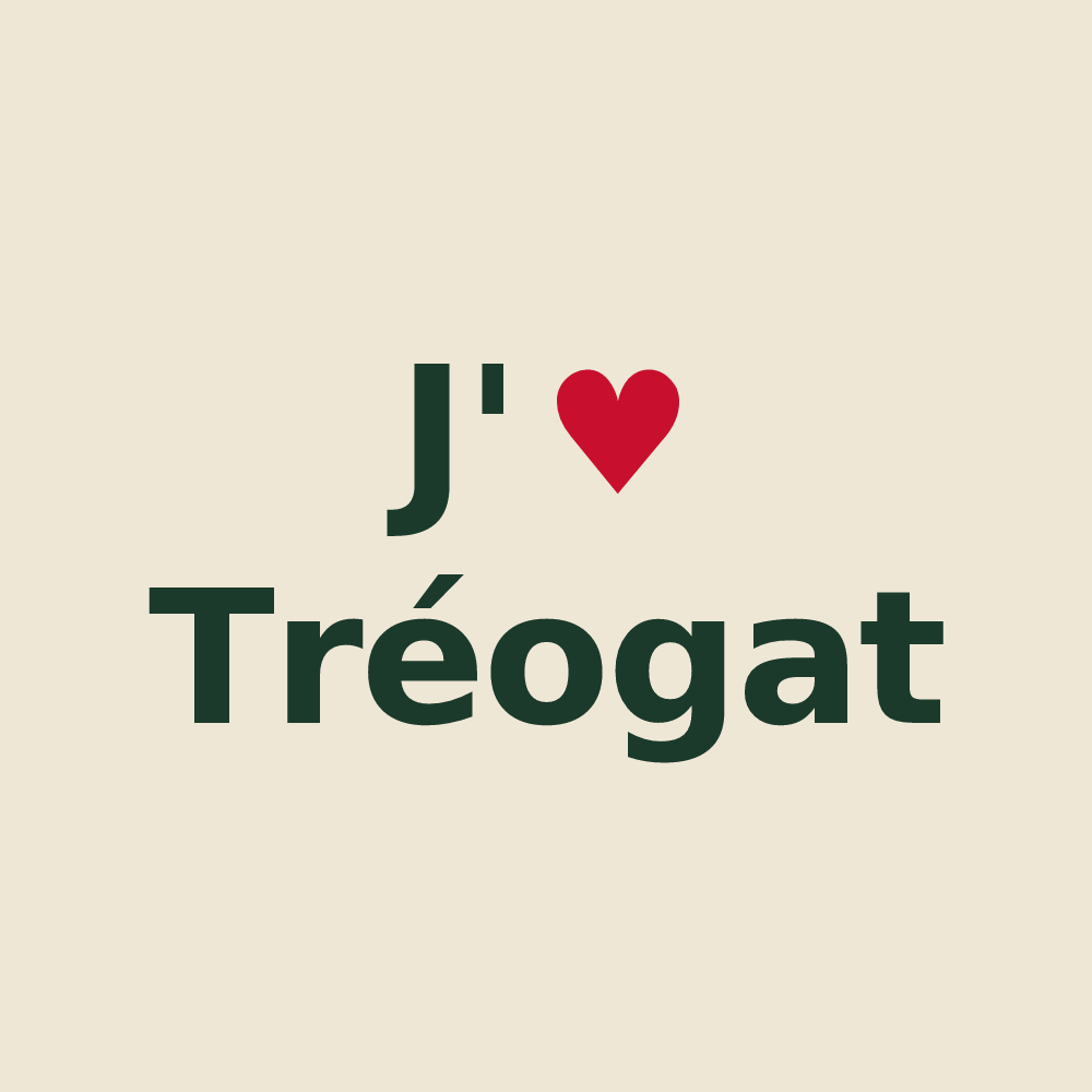Tote bag personnalisé Tréogat — design J'aime Tréogat