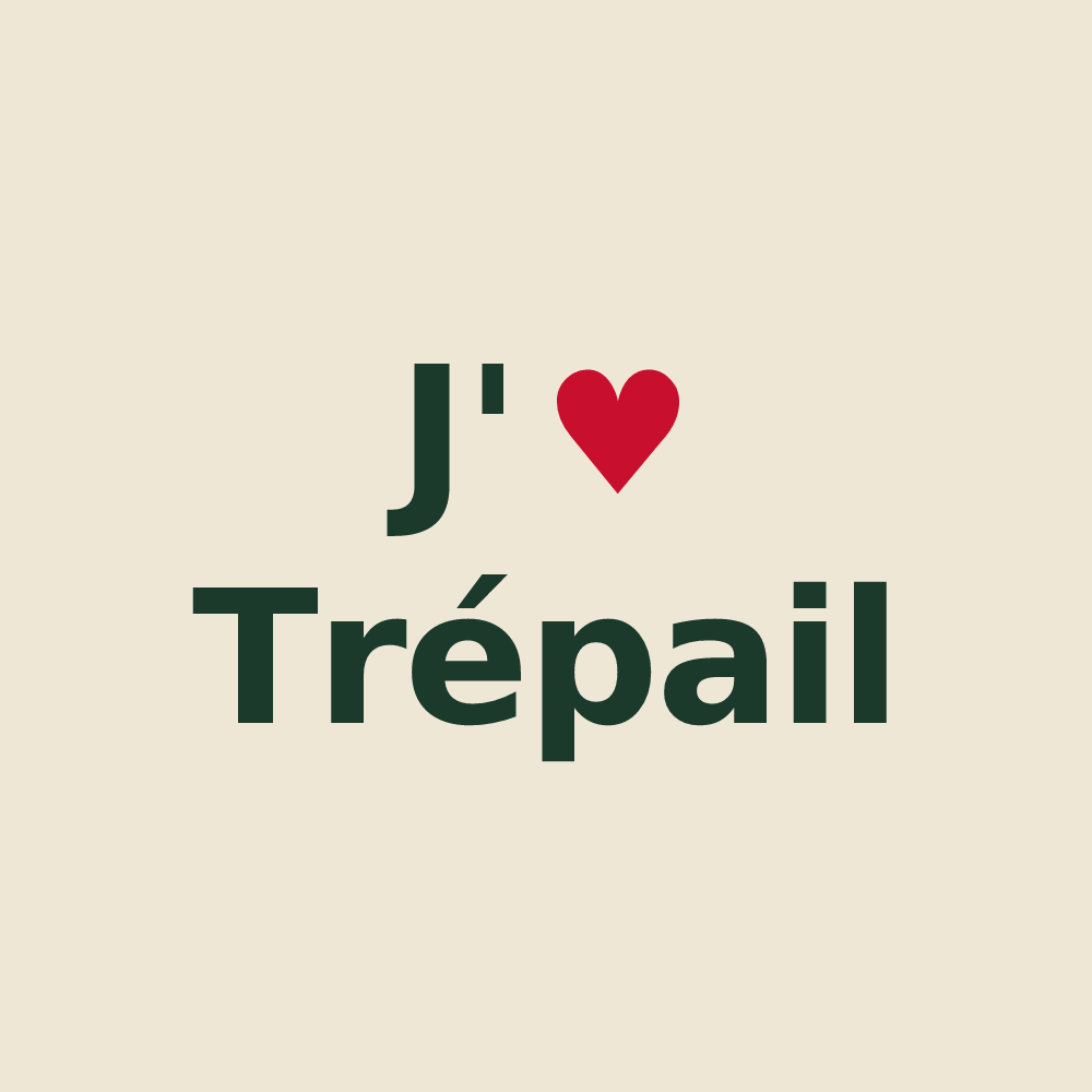 Tote bag personnalisé Trépail — design J'aime Trépail