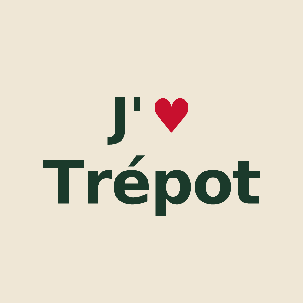 Tote bag personnalisé Trépot — design J'aime Trépot