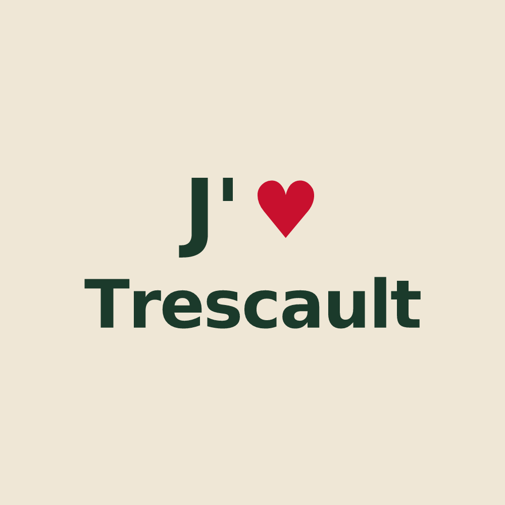 Tote bag personnalisé Trescault — design J'aime Trescault