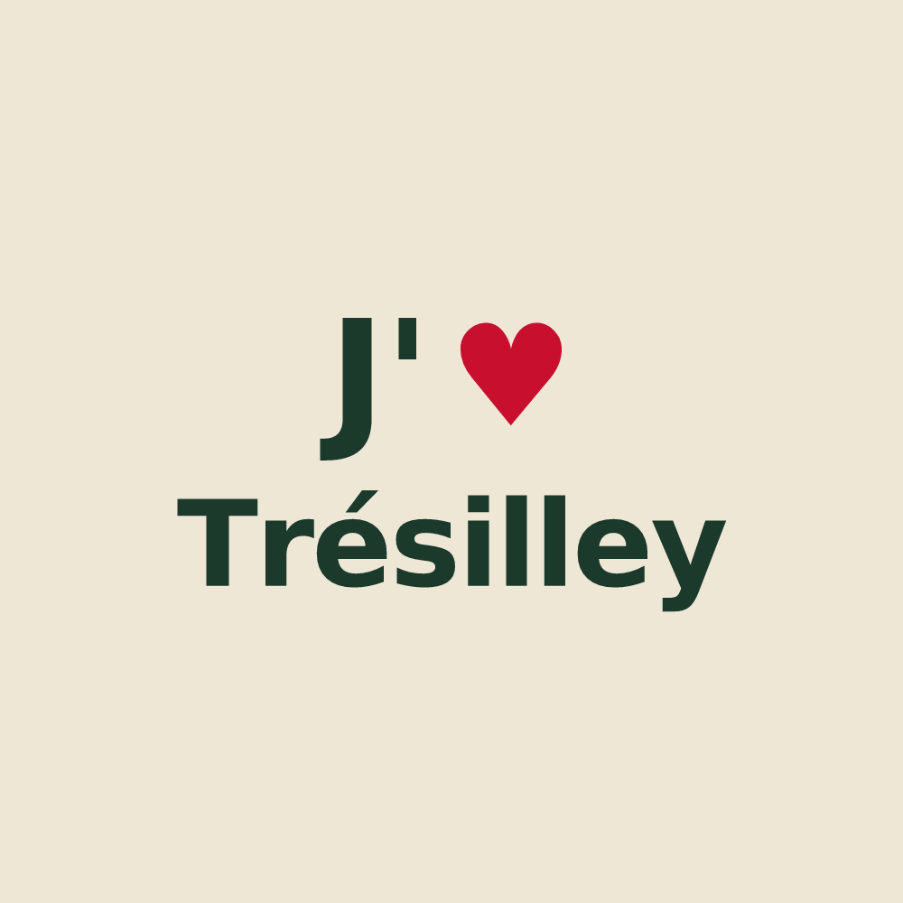 Tote bag personnalisé Trésilley — design J'aime Trésilley