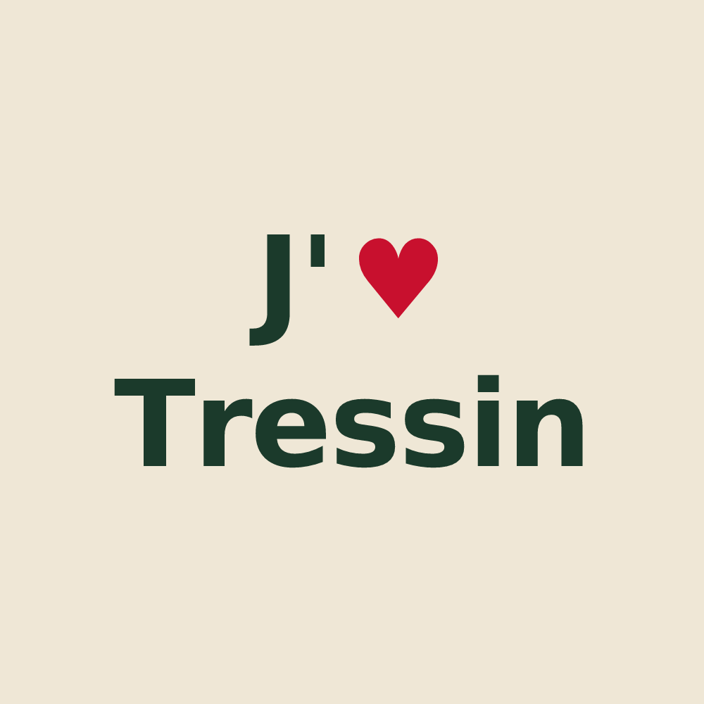 Tote bag personnalisé Tressin — design J'aime Tressin