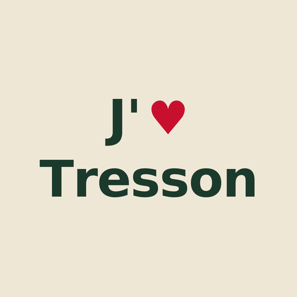 Tote bag personnalisé Tresson — design J'aime Tresson