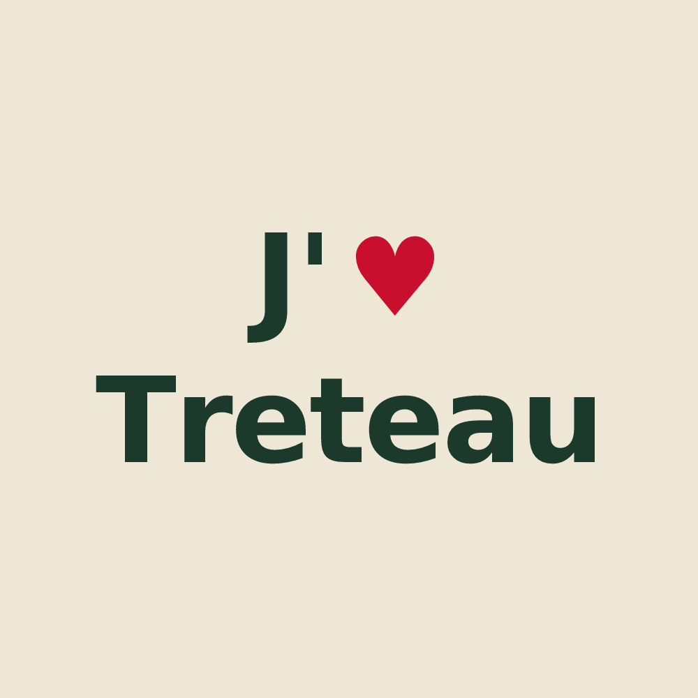 Tote bag personnalisé Treteau — design J'aime Treteau