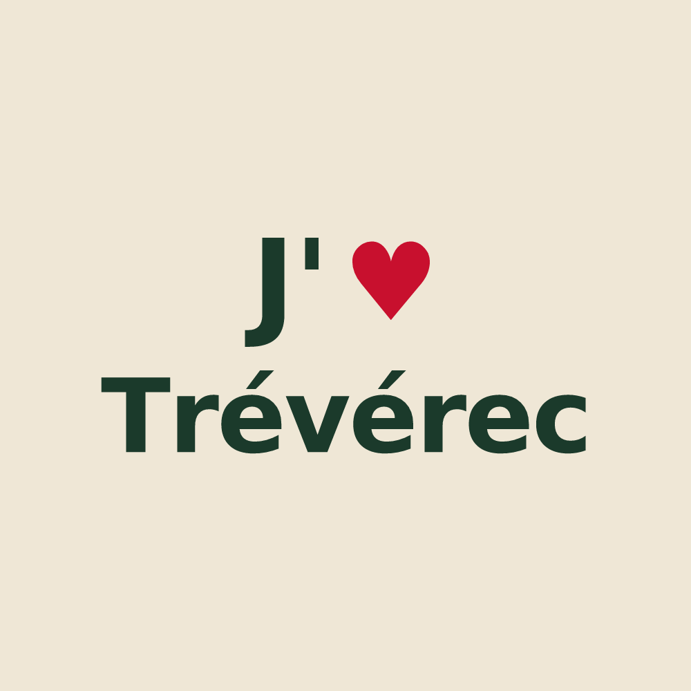 Tote bag personnalisé Trévérec — design « J'aime Trévérec » imprimé sur le tote bag
