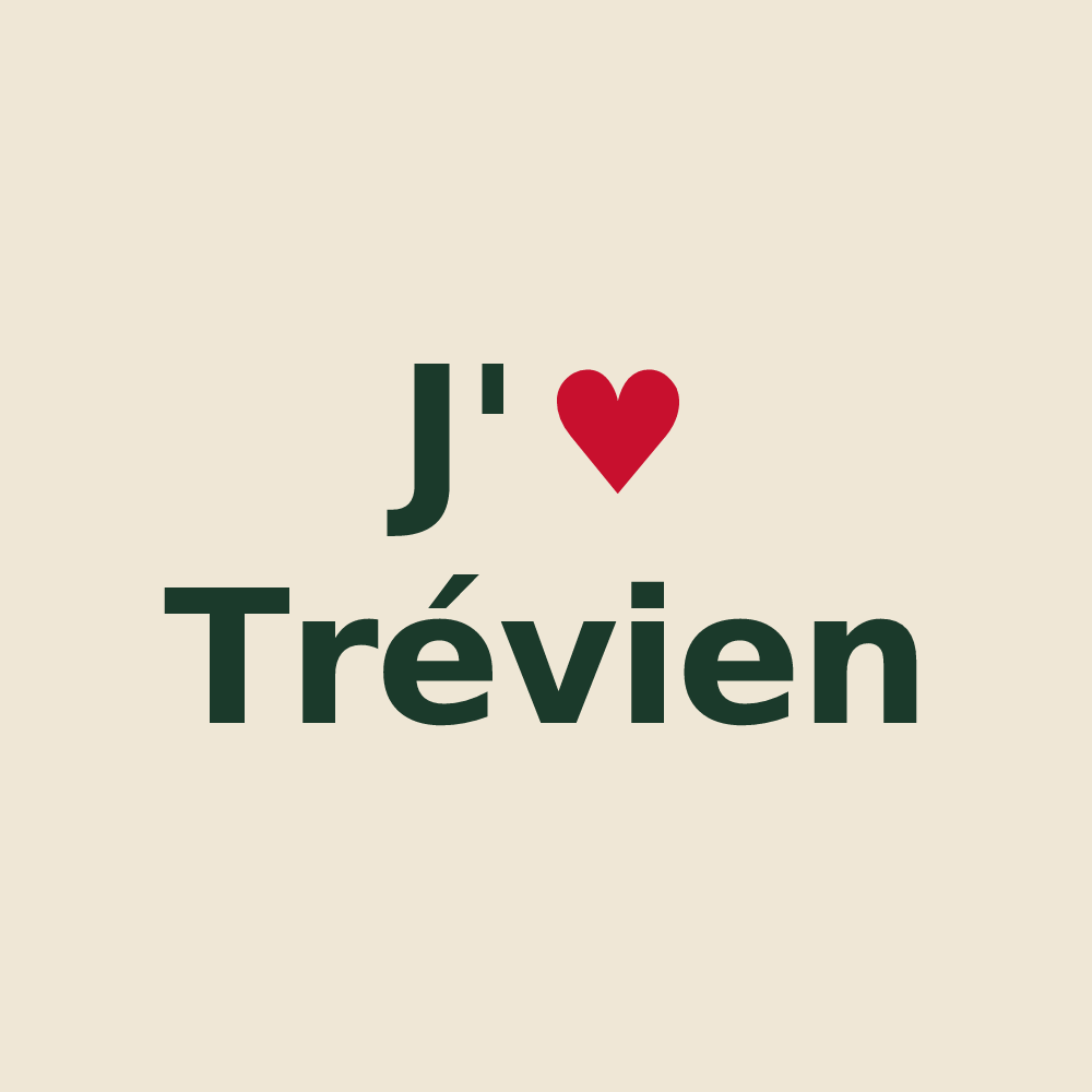 Tote bag personnalisé Trévien — design J'aime Trévien