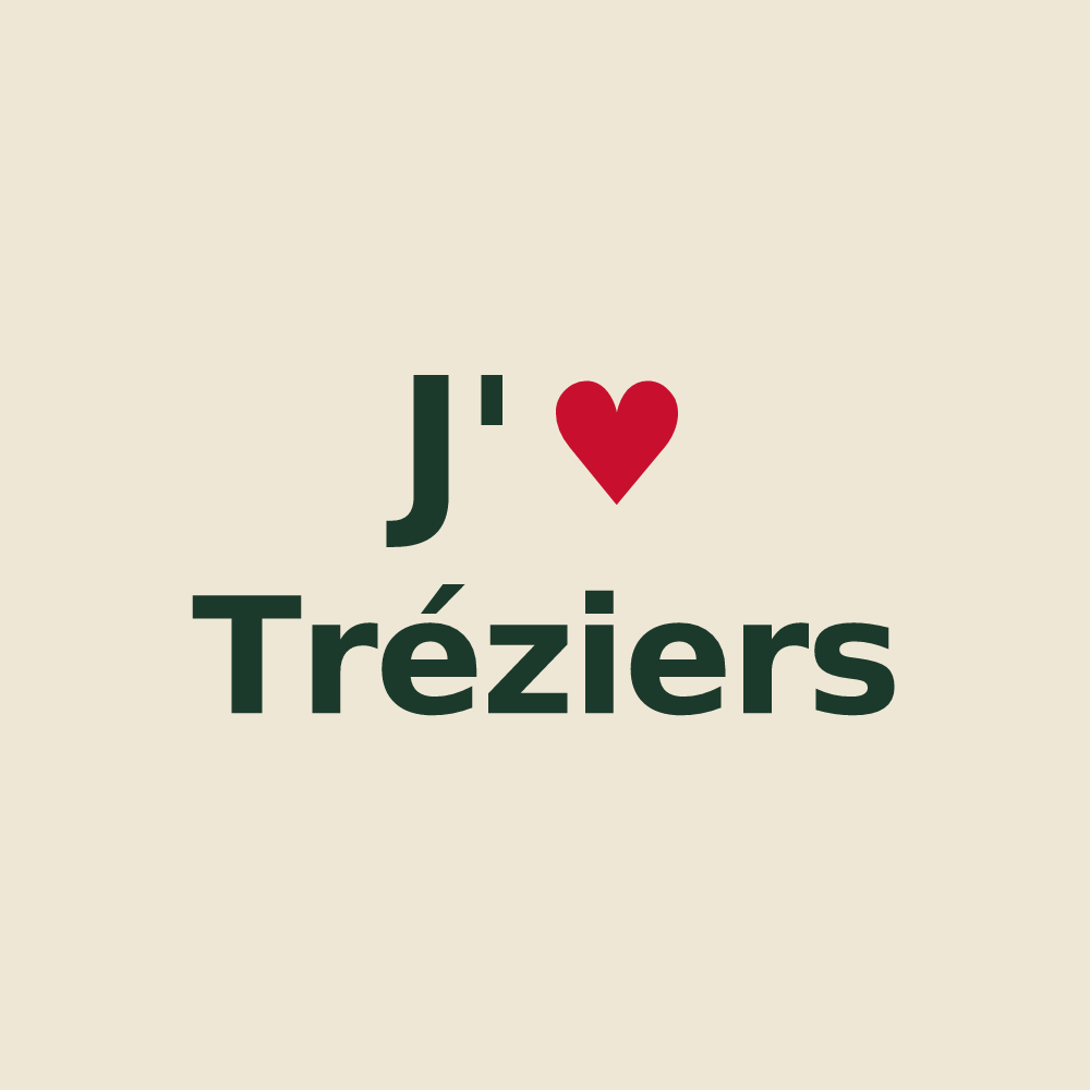 Tote bag personnalisé Tréziers — design J'aime Tréziers