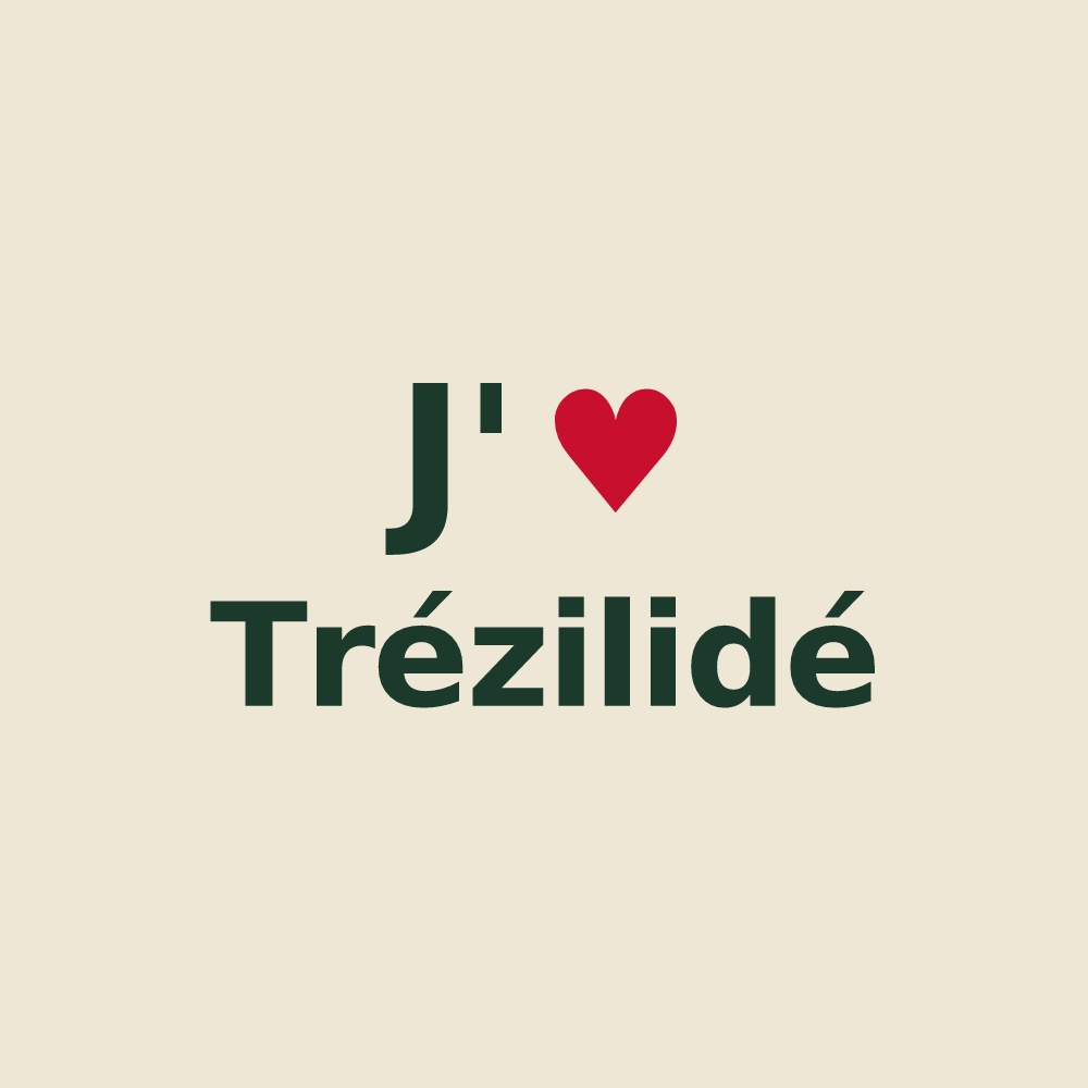 Tote bag personnalisé Trézilidé — design J'aime Trézilidé