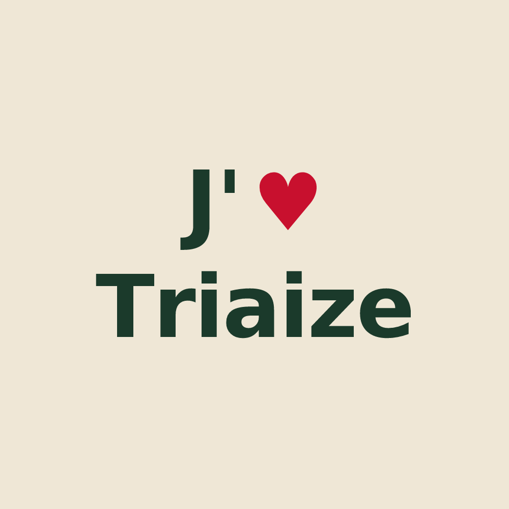 Tote bag personnalisé Triaize — design J'aime Triaize