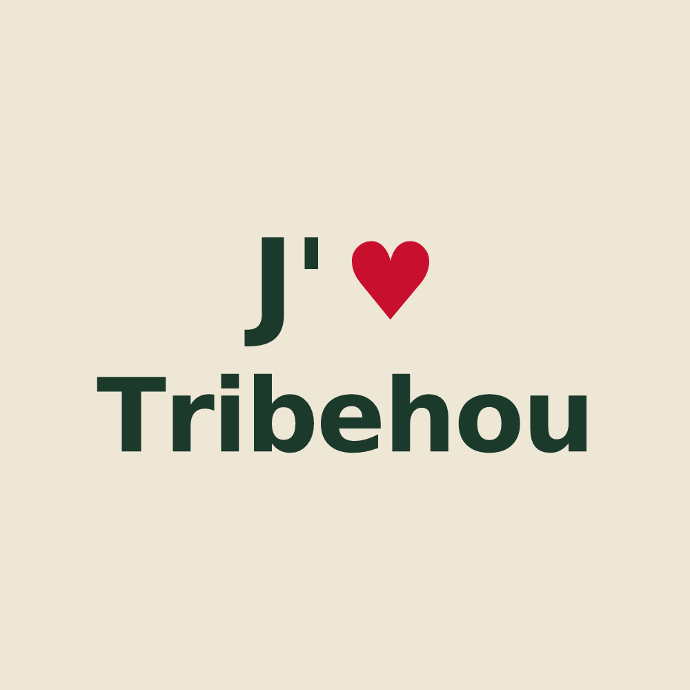 Tote bag personnalisé Tribehou — design J'aime Tribehou