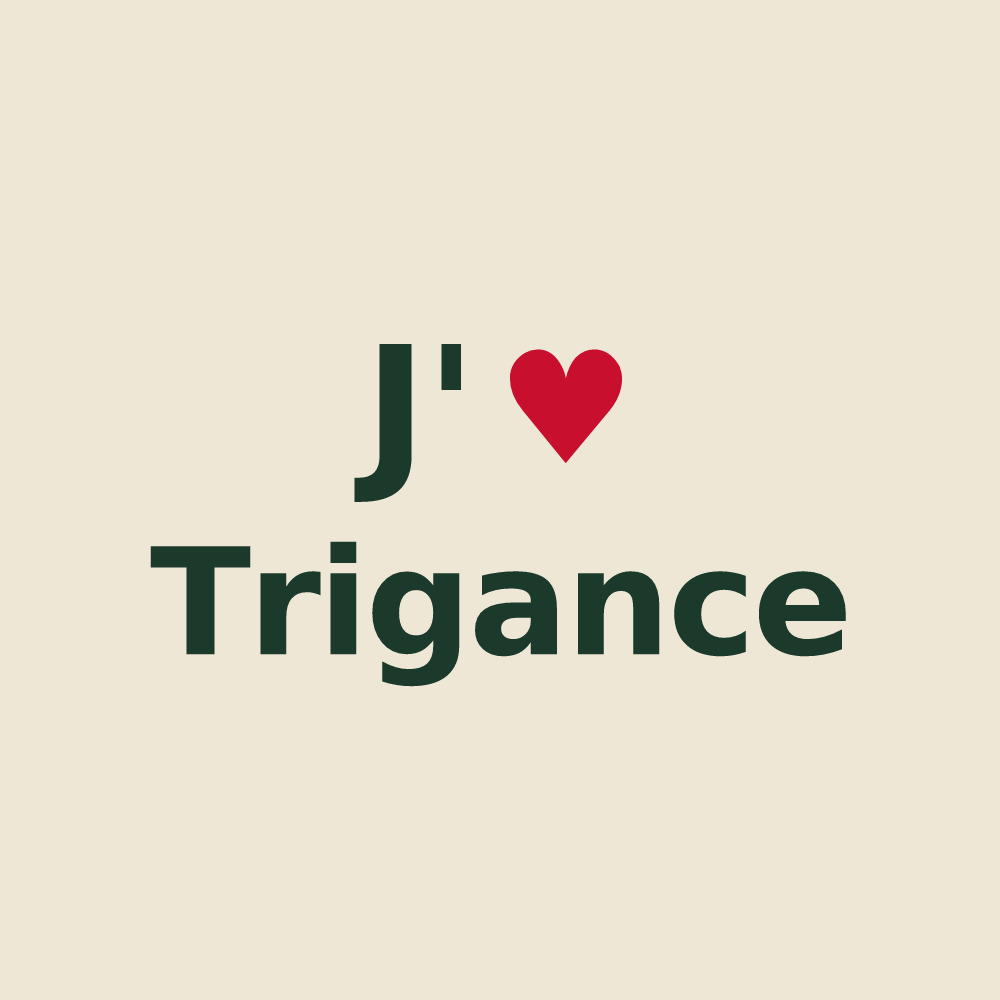 Tote bag personnalisé Trigance — design J'aime Trigance