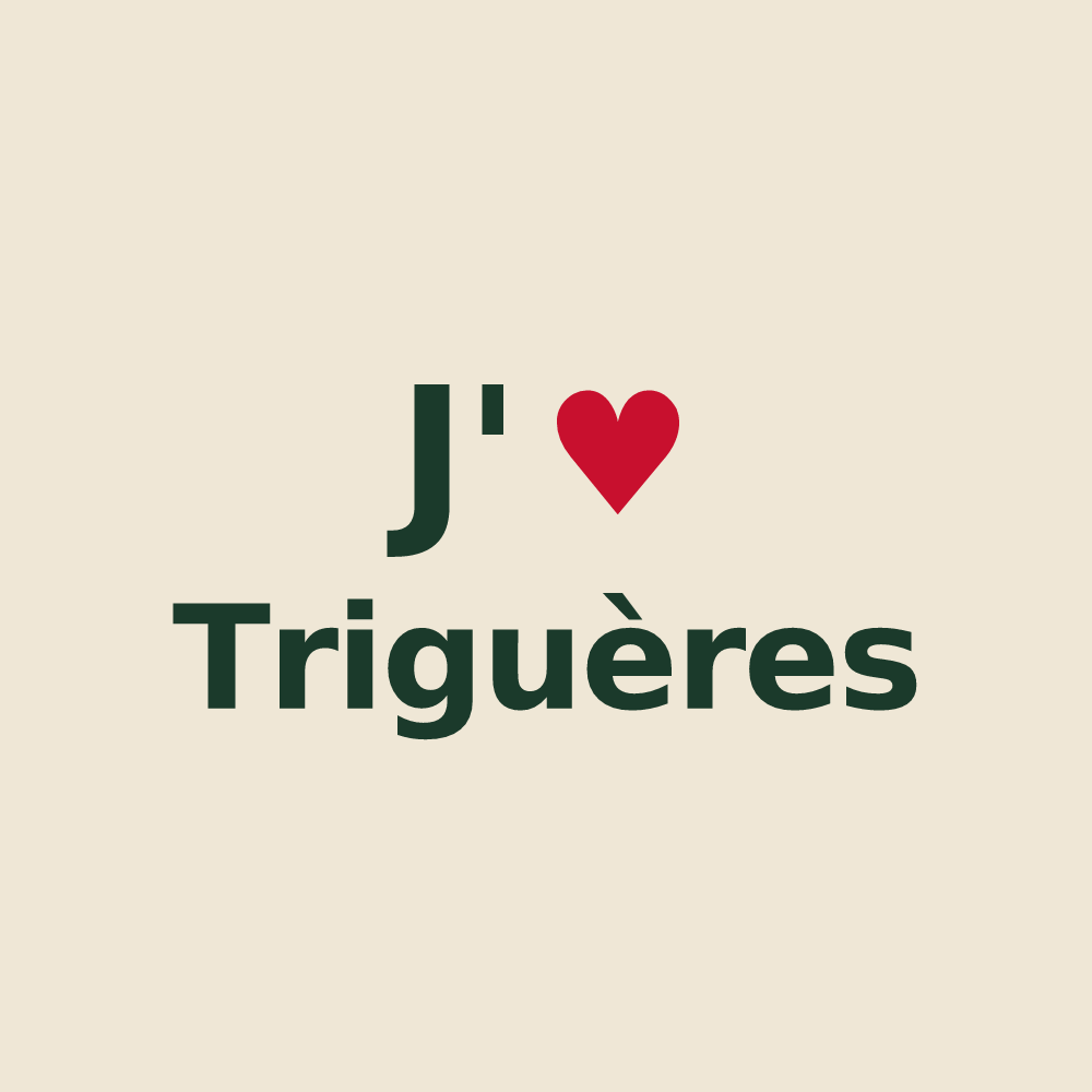 Tote bag personnalisé Triguères — design J'aime Triguères