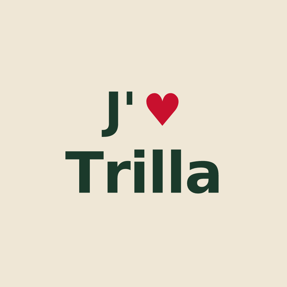 Tote bag personnalisé Trilla — design J'aime Trilla