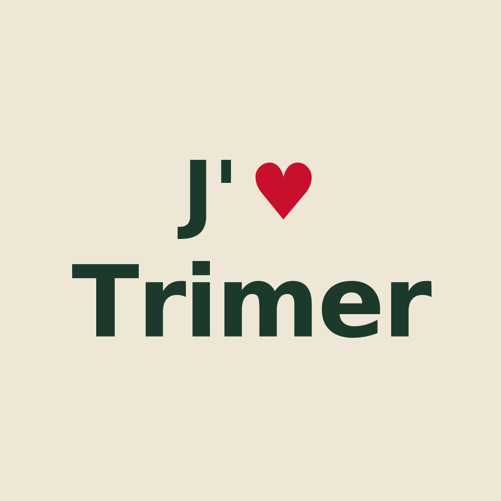 Tote bag personnalisé Trimer — design J'aime Trimer