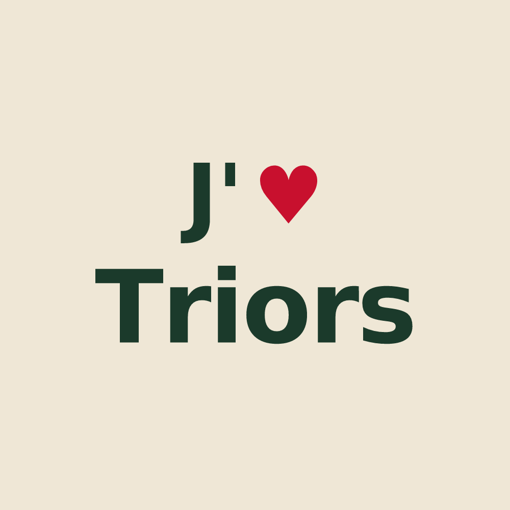 Tote bag personnalisé Triors — design J'aime Triors