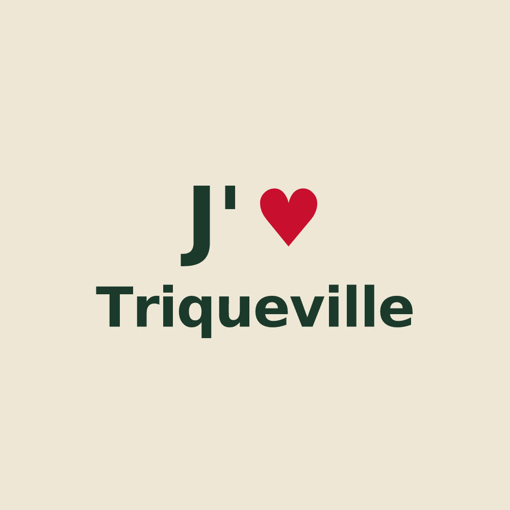 Tote bag personnalisé Triqueville — design J'aime Triqueville