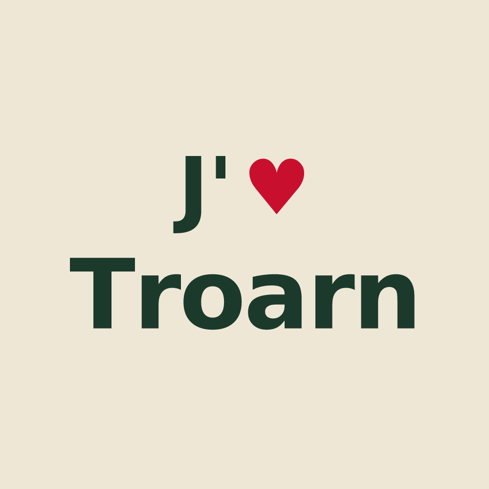 Tote bag personnalisé Troarn — design J'aime Troarn