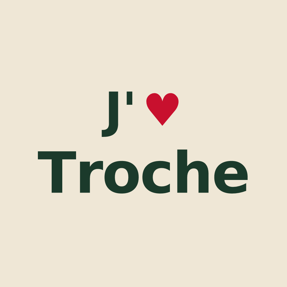 Tote bag personnalisé Troche — design J'aime Troche