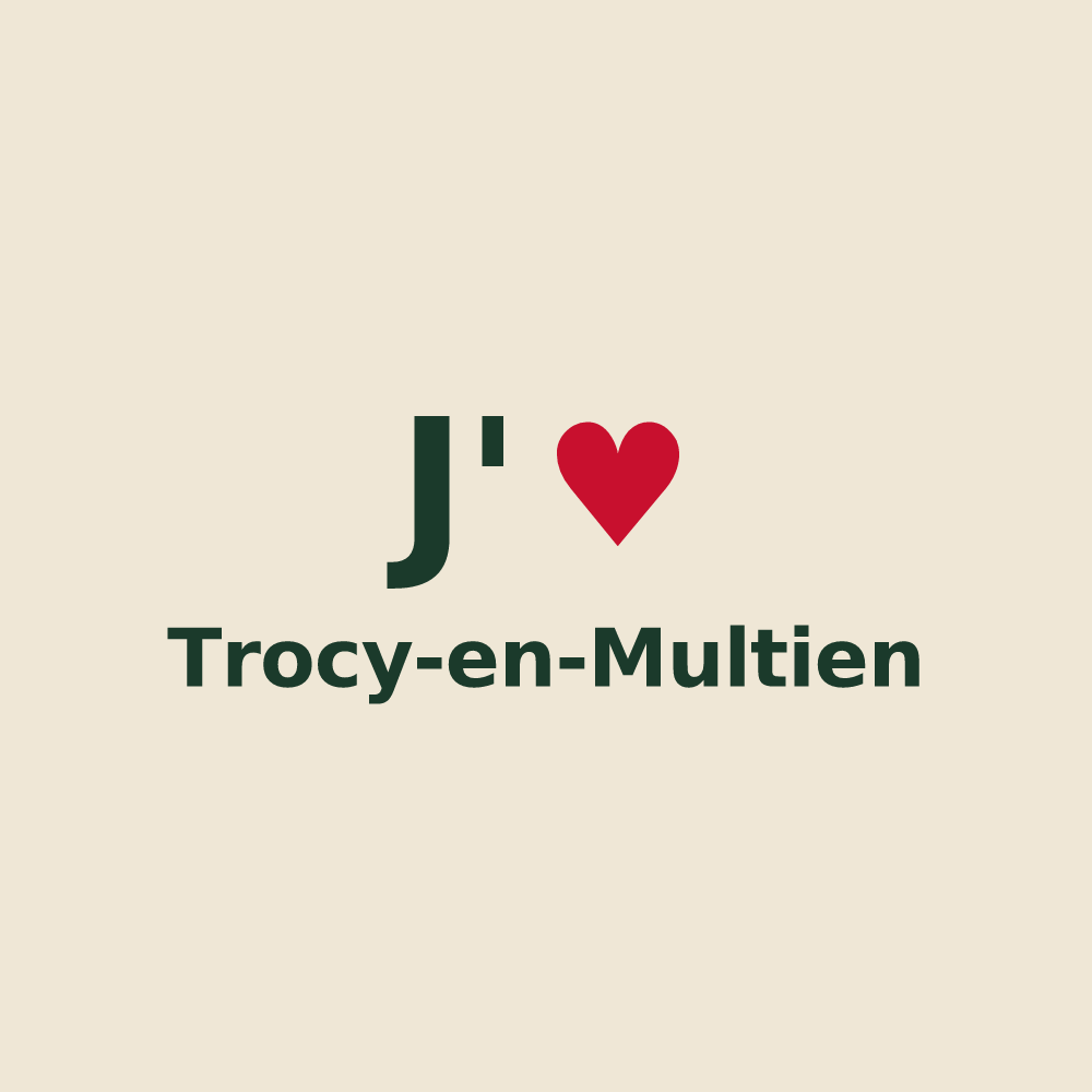 Tote bag personnalisé Trocy-en-Multien — design J'aime Trocy-en-Multien