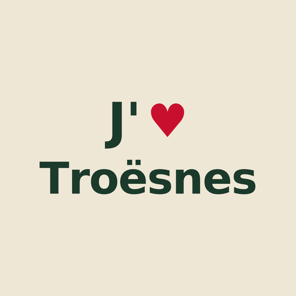Tote bag personnalisé Troësnes — design J'aime Troësnes