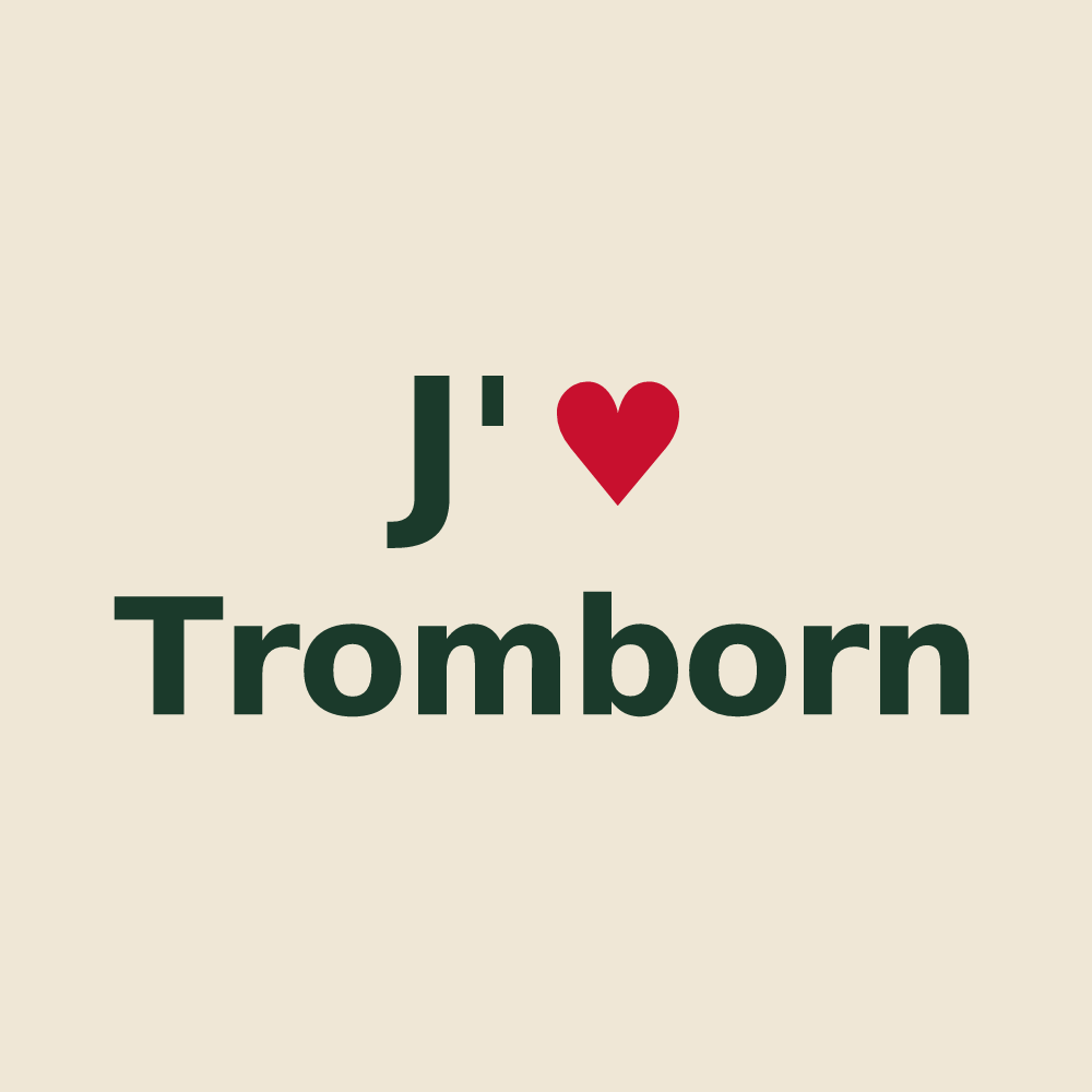 Tote bag personnalisé Tromborn — design J'aime Tromborn