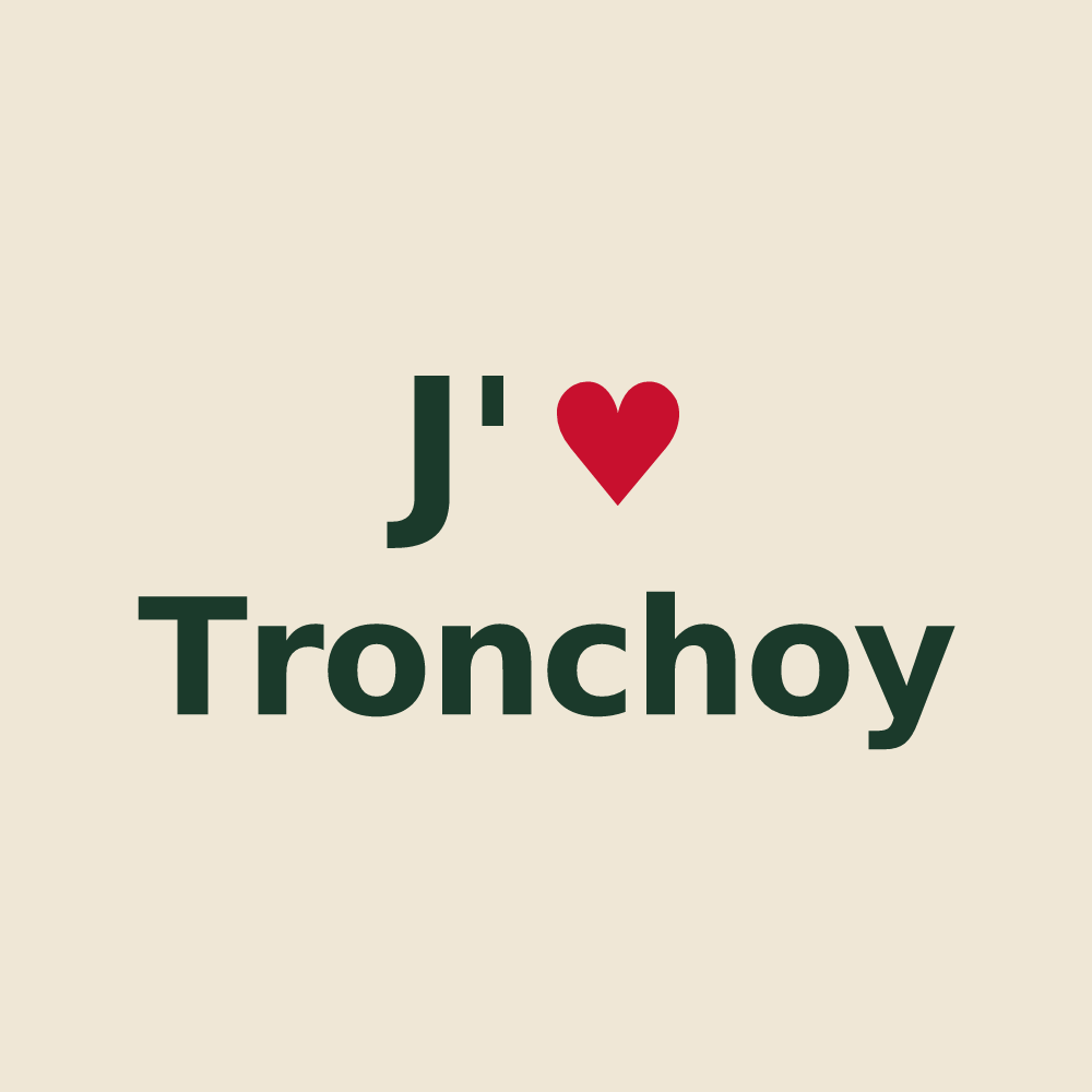 Tote bag personnalisé Tronchoy — design J'aime Tronchoy