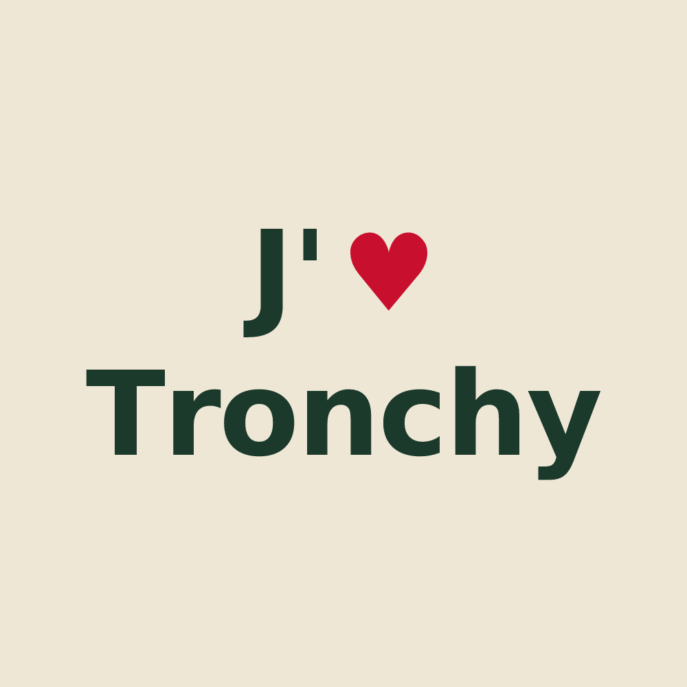 Tote bag personnalisé Tronchy — design J'aime Tronchy
