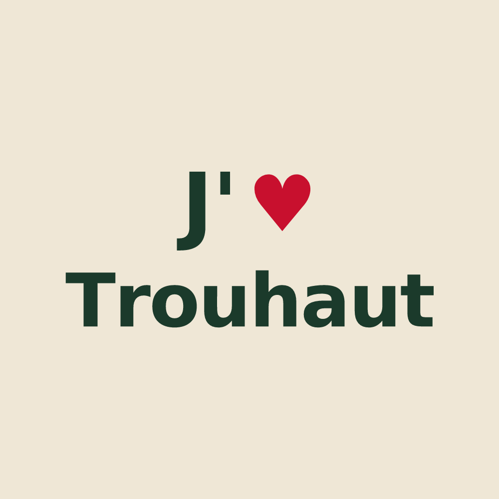 Tote bag personnalisé Trouhaut — design J'aime Trouhaut