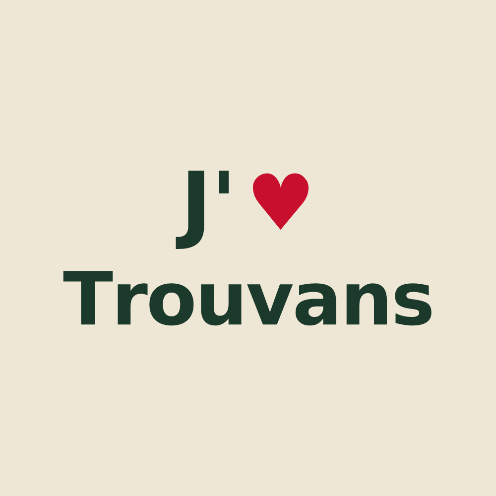 Tote bag personnalisé Trouvans — design J'aime Trouvans