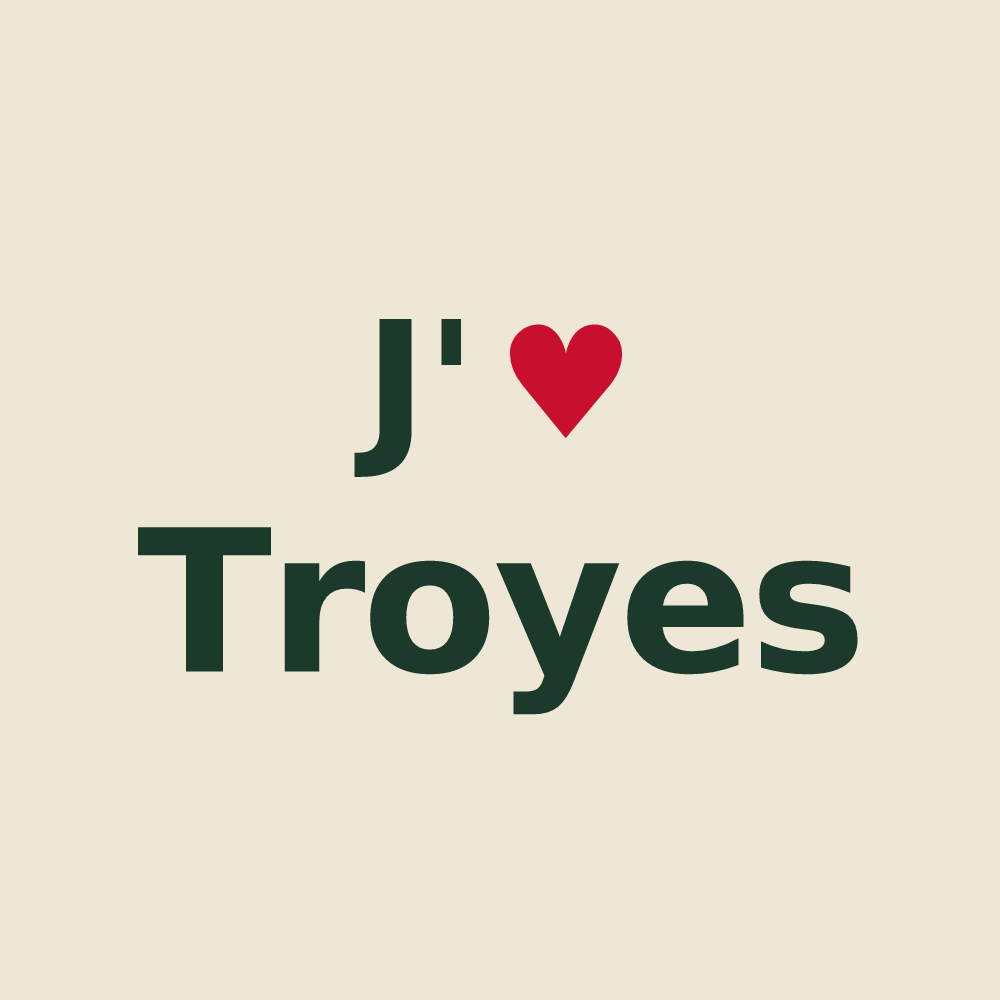Tote bag personnalisé Troyes — design J'aime Troyes