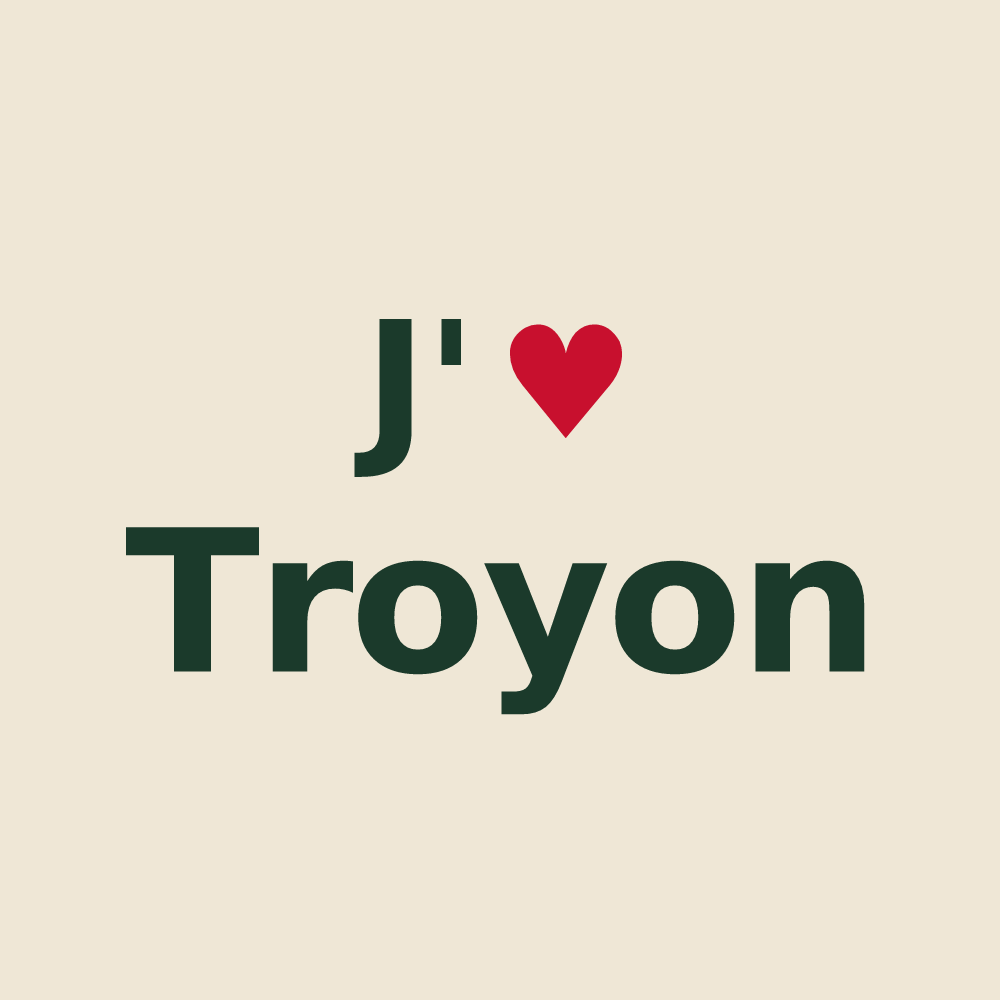 Tote bag personnalisé Troyon — design J'aime Troyon