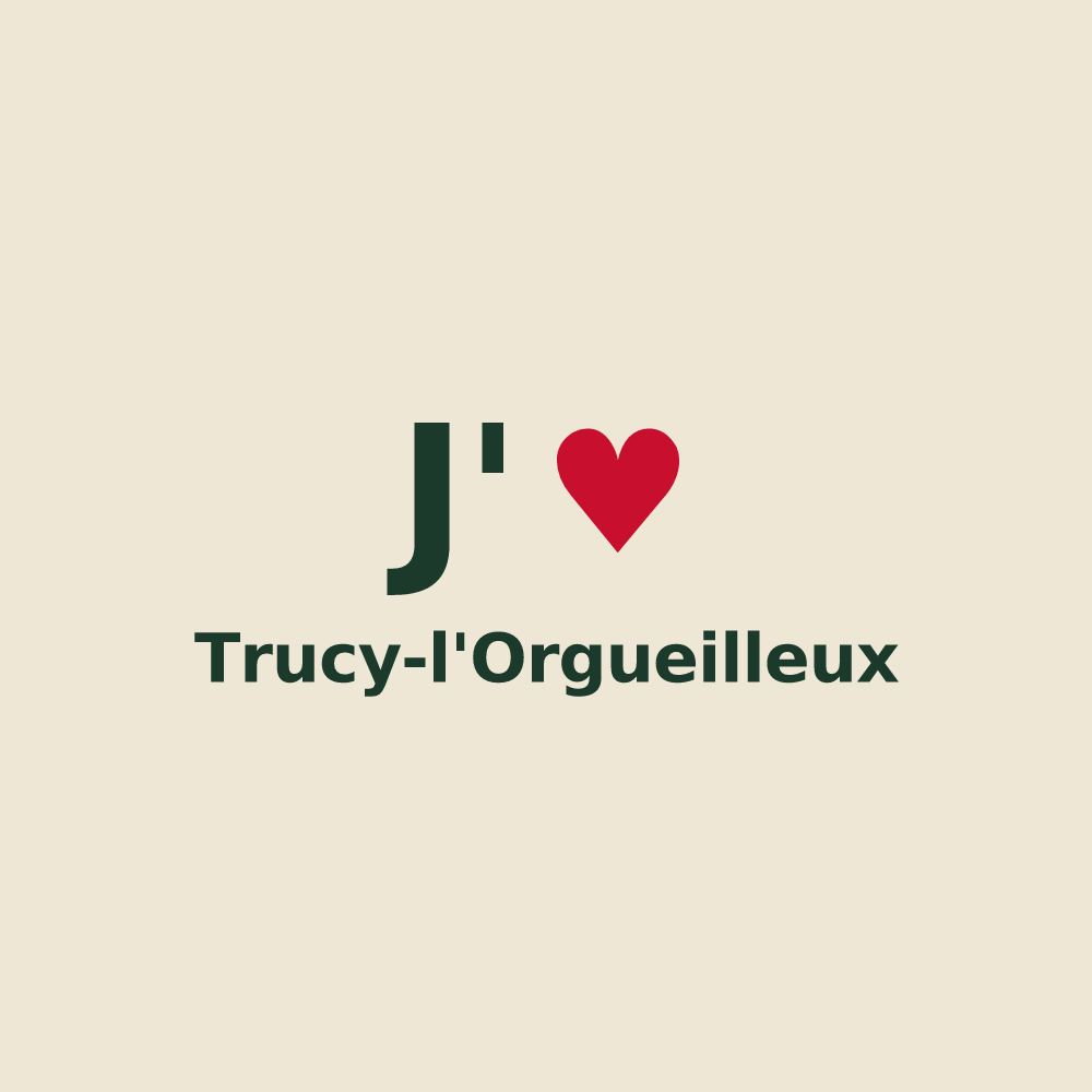 Tote bag personnalisé Trucy-l'Orgueilleux — design J'aime Trucy-l'Orgueilleux